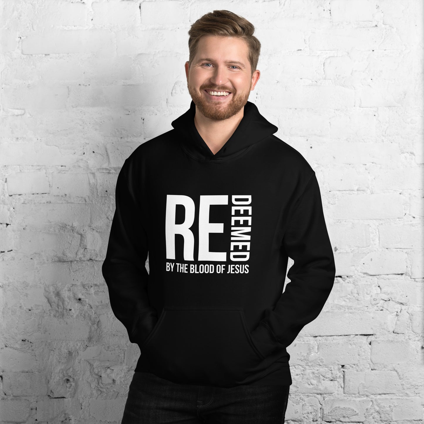 Redeemed By The Blood Of Jesus Men's Hoodie